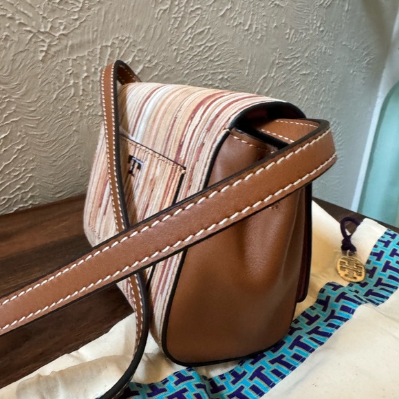 NWT Tory Burch Printed Suede Crossbody - Picture 2 of 6